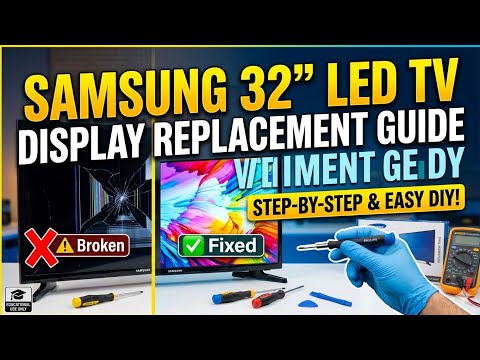 Samsung 32 inch display broken repair | how to replace led tv panel