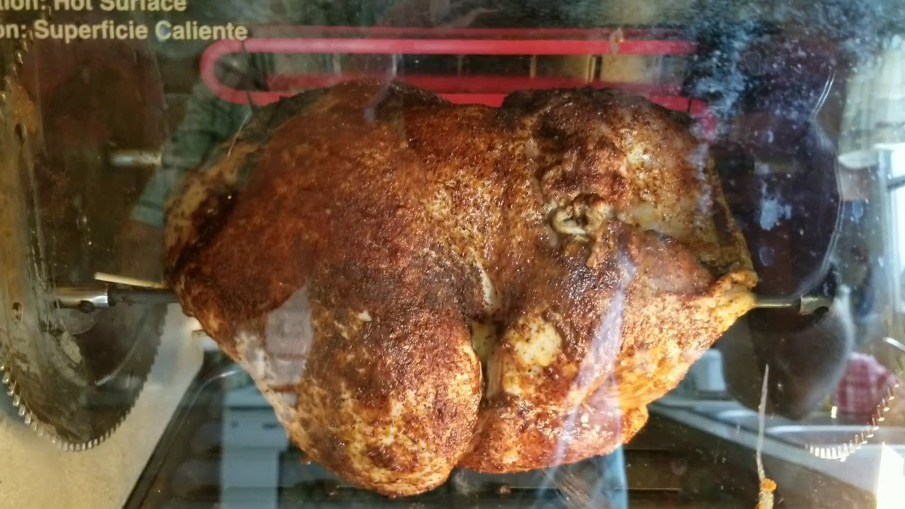 Barbeque Rotisserie Chicken On The Showtime Countertop Rotisserie
