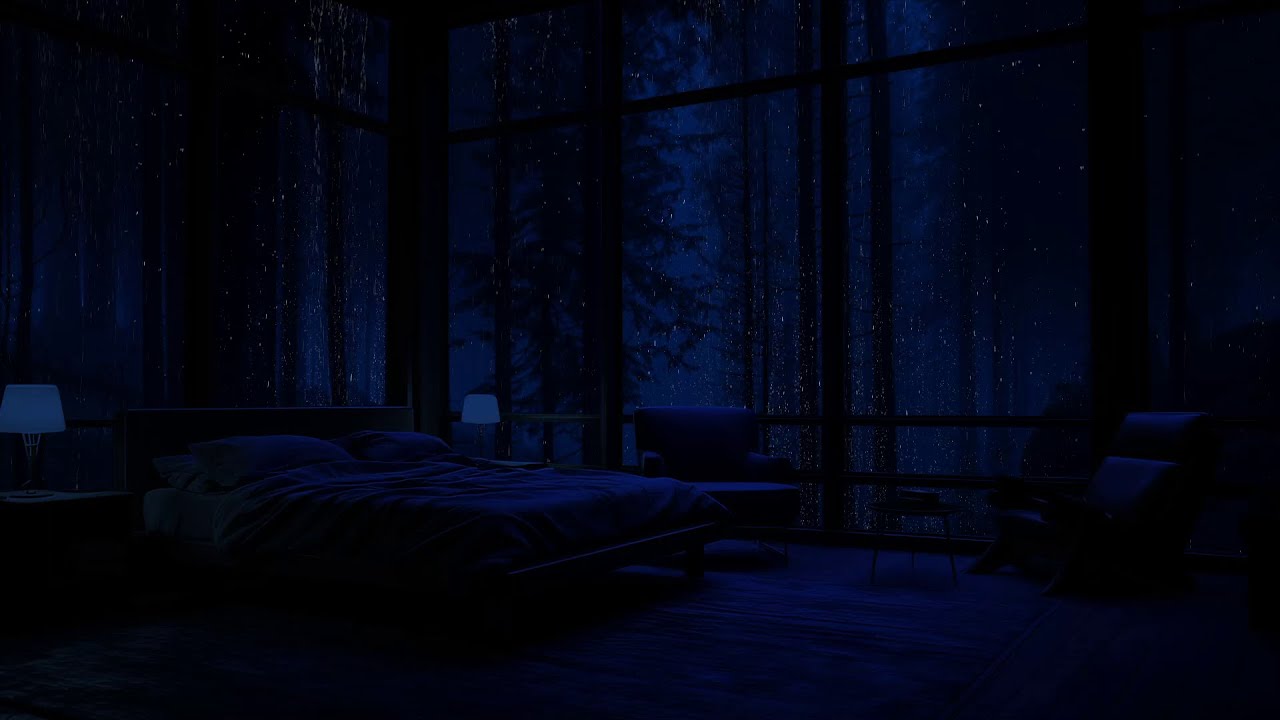 Mitternachtsregenmelodie – Regengeräusche am Fenster vertreiben Stress und Müdigkeit 💤