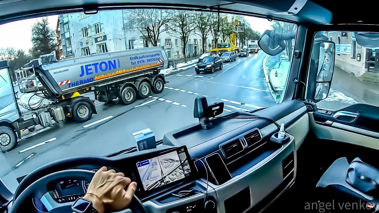 POV truck Driving MAN TGX 470 Großmarkthalle  München  to A96 Germany  🇩🇪  cockpit view 4K
