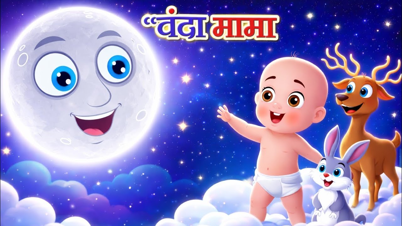 चंदा मामा दूर के Chanda Mama Door Ke I 3D Hindi Rhymes For Children | Hindi Poem | Pynox Toons
