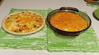 Quiche 2 ways  -  Crust and no crust