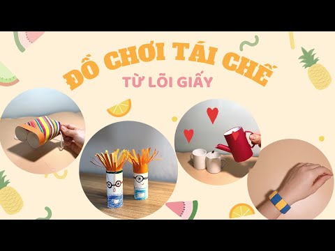 Video [DIY] Hướng dẫn làm đồ chơi cho bé từ lõi giấy | 4 đồ... - youtube