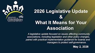 Legislative Update and What It Means for Your Association
