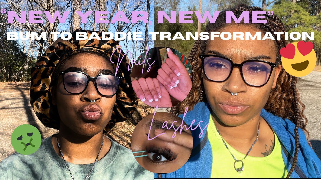 “New Year New Me” Bum to Baddie Transformation 2026 | Boho Knotless Braids Nails Lashes | Ki Ashante