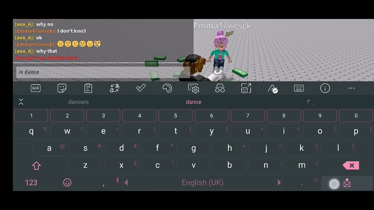 Bloxy News on X: ⚠ There seems to be an issue in #Roblox games where you  are unable to type emote commands (/e emote) into the chat. I will keep you  updated!