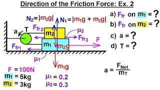 الفيزياء 4.6 الاحتكاك (12 من 14) اتجاه قوة الاحتكاك: مثال. 2