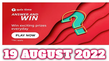 Amazon Funzone Quiz Answers Today |19 AUGUST 2022 | Daily Quiz Time