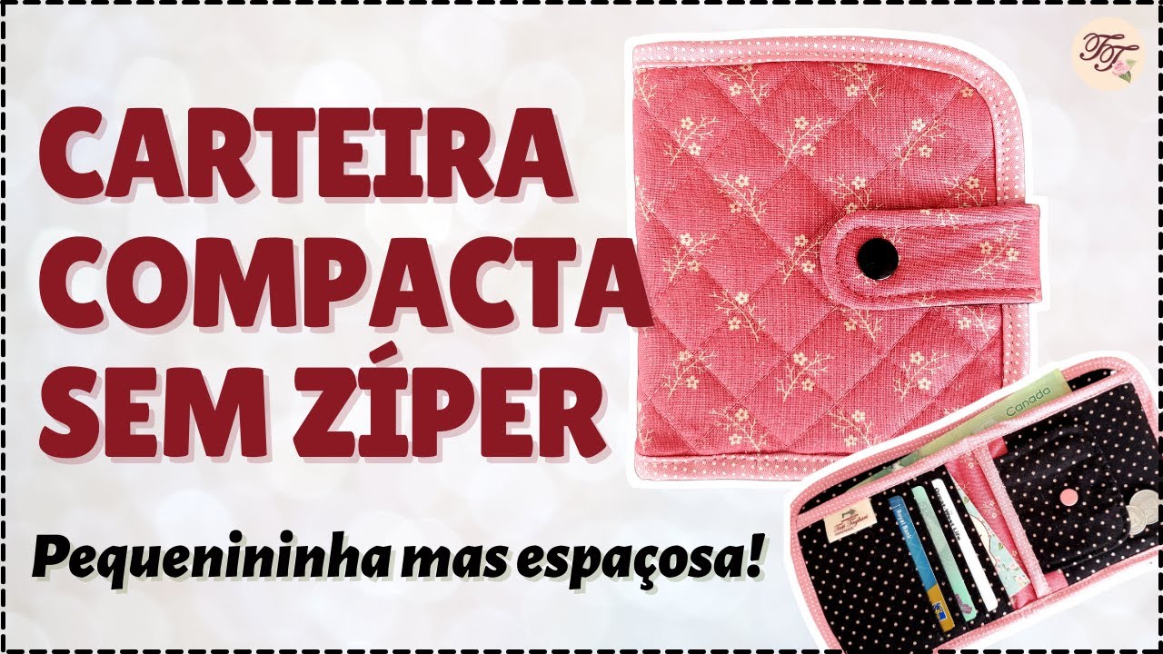 Carteira Compacta sem zíper | Tutorial de Costura passo a passo
