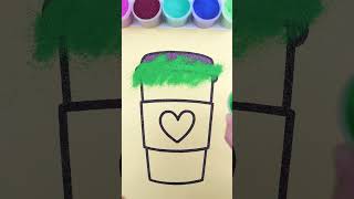 creative diy sand painting Coffee- /colors/sand art/ coloring Coffee-