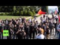 «Ночные волки» приняли участие в акции протеста в Словакии против учений НАТО в Европе