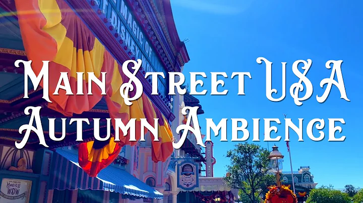 Disney Magic Kingdom Main Street USA 🍂 Fall Autumn Ambiance (3 Hours, ragtime piano music, birds)