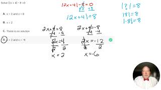 How to Solve an Absolute Value Equation (OT3Q13K)