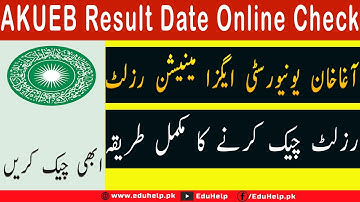 AKUEB Result Date 2023 Online Check