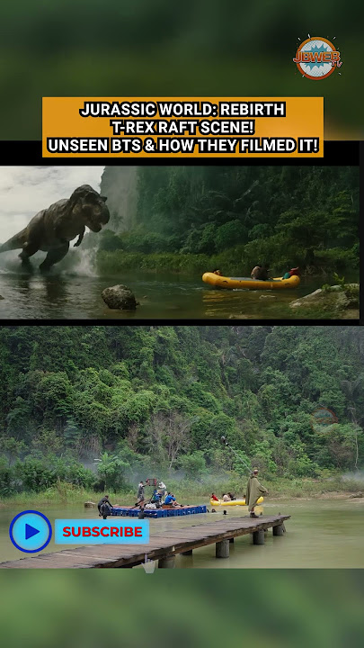 Jurassic World: Rebirth – T-Rex Raft Scene! Unseen BTS & How They Filmed It!