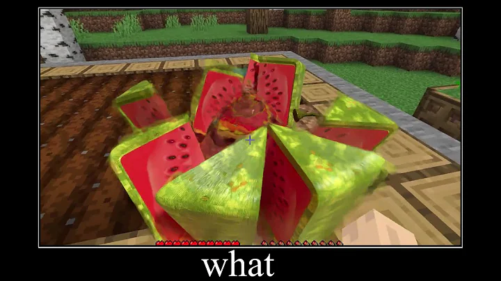 Minecraft wait what meme part 2 realistic minecraft watermelon