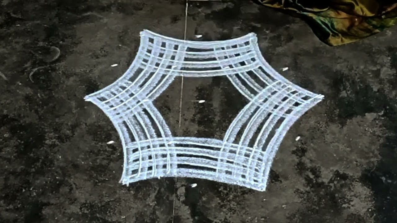 Traditional rangoli designs 🌺 Easy festival rangoli design 