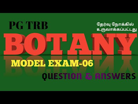 PG TRB BOTANY MODEL EXAM-06 QUESTION AND ANSWERS IN ENGLISH