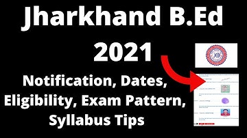 Jharkhand B.Ed 2021:Application Form, Exam Pattern, Eligibility Criteria, Syllabus, Preparation Tips