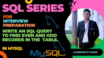 How to find odd and even records in SQL/MYSQL.