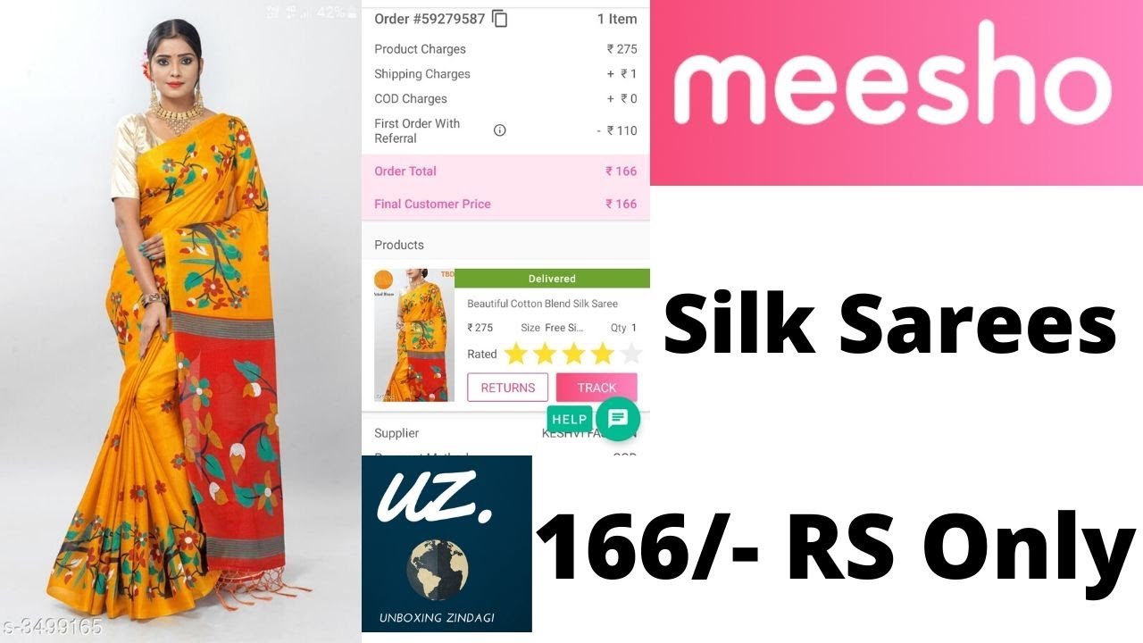 Meesho Sarees Review meesho Sarees Unboxing Unboxing Zindagi YouTube