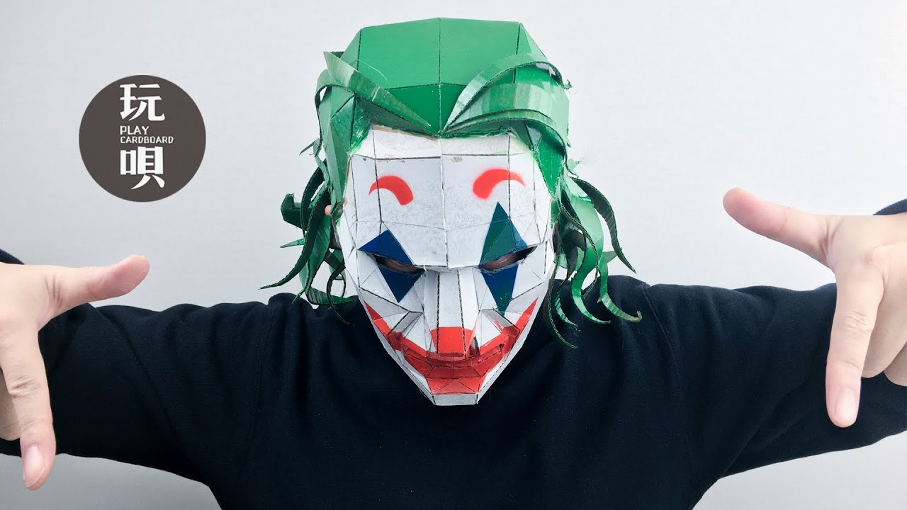 How to make Joker Mask with Cardboard/DIY Mask | PLAY CARDBOARD - YouTube