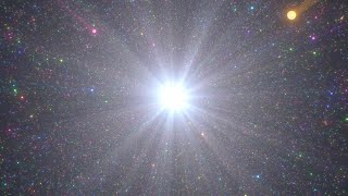 Flying Through Twinkling Shining Rainbow Glow Neon Outer Space Stars 4K Video Effects HD Background