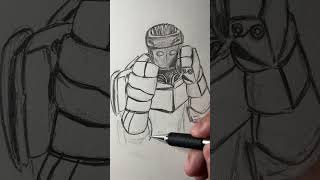 How to draw Atom from Real Steel! #art #drawing #tutorial #sketch #shorts