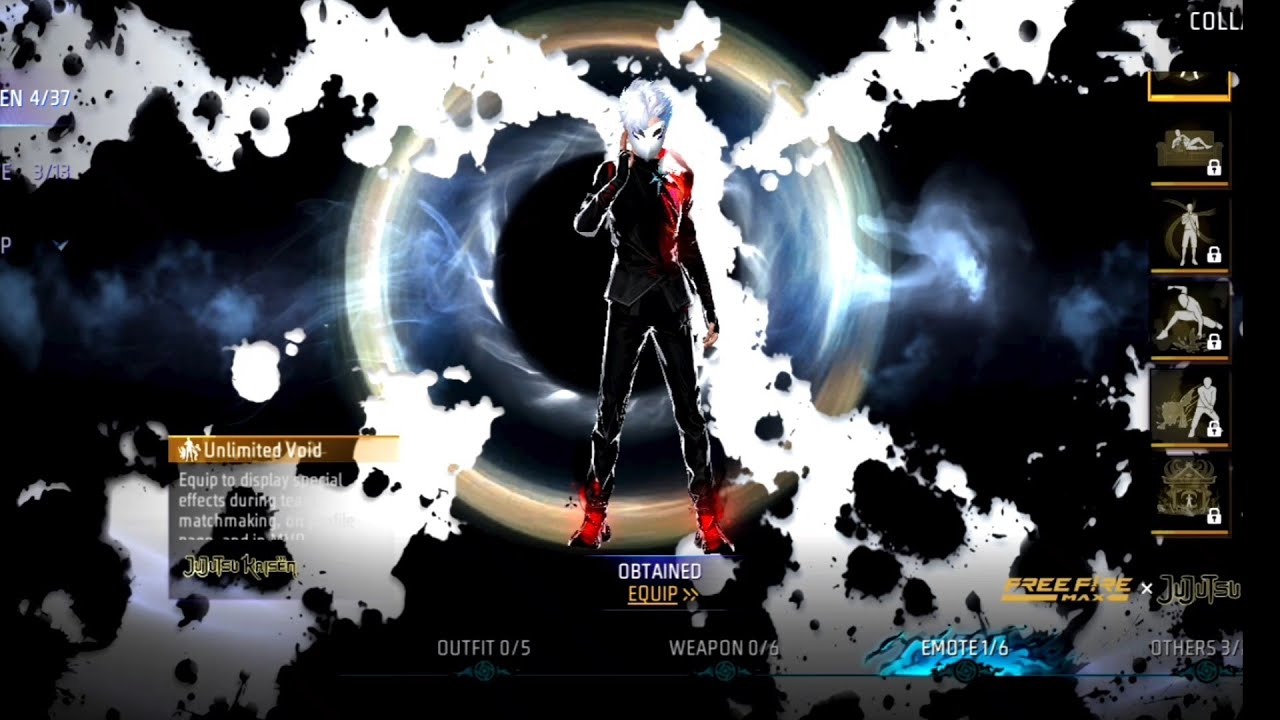 Free Fire Max × Jujutsu Kaisen event . Gojo Collaboration event | 