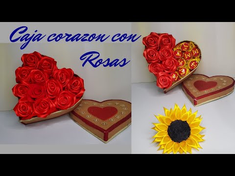 Arreglos florales en caja de corazon. 5 ideas 