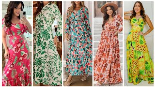 maravillosas y hermosas nuevas ideas de diseños maxi largos para damas