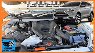 Isuzu MU-X RJ Fluid Top-up Locations: Oil, Coolant, Washer, & Brake Fluids (D-MAX)