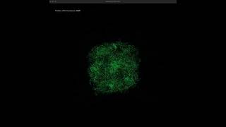 Self-organizing ball particle simulation using MPM in Taichi