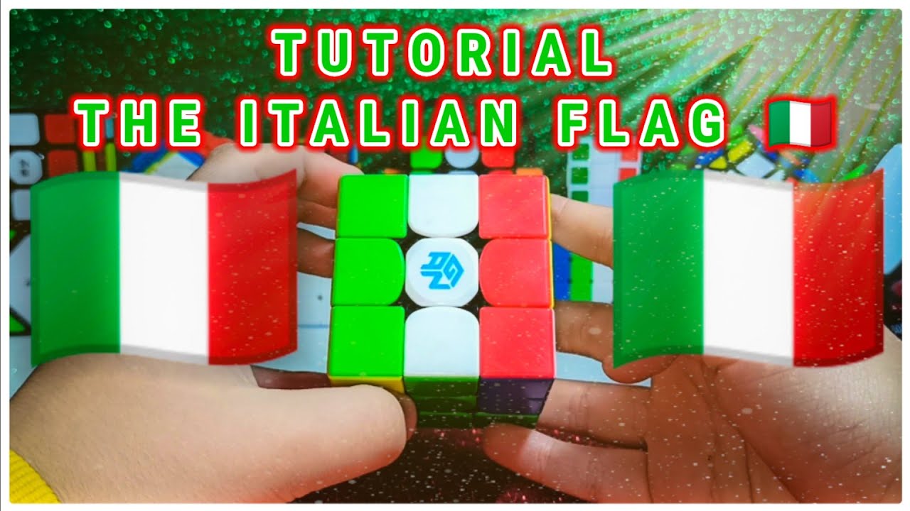TUTORIAL! come fare la bandiera italiana su cubo di Rubik (как зделать ...