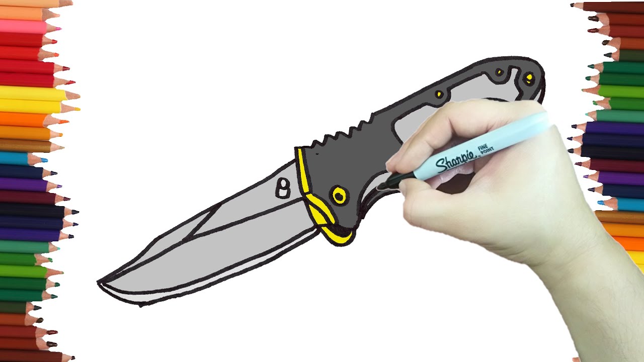 Como Dibujar UNA NAVAJA Paso A Paso Y MUY FACIL Dibujos Para Colorear 