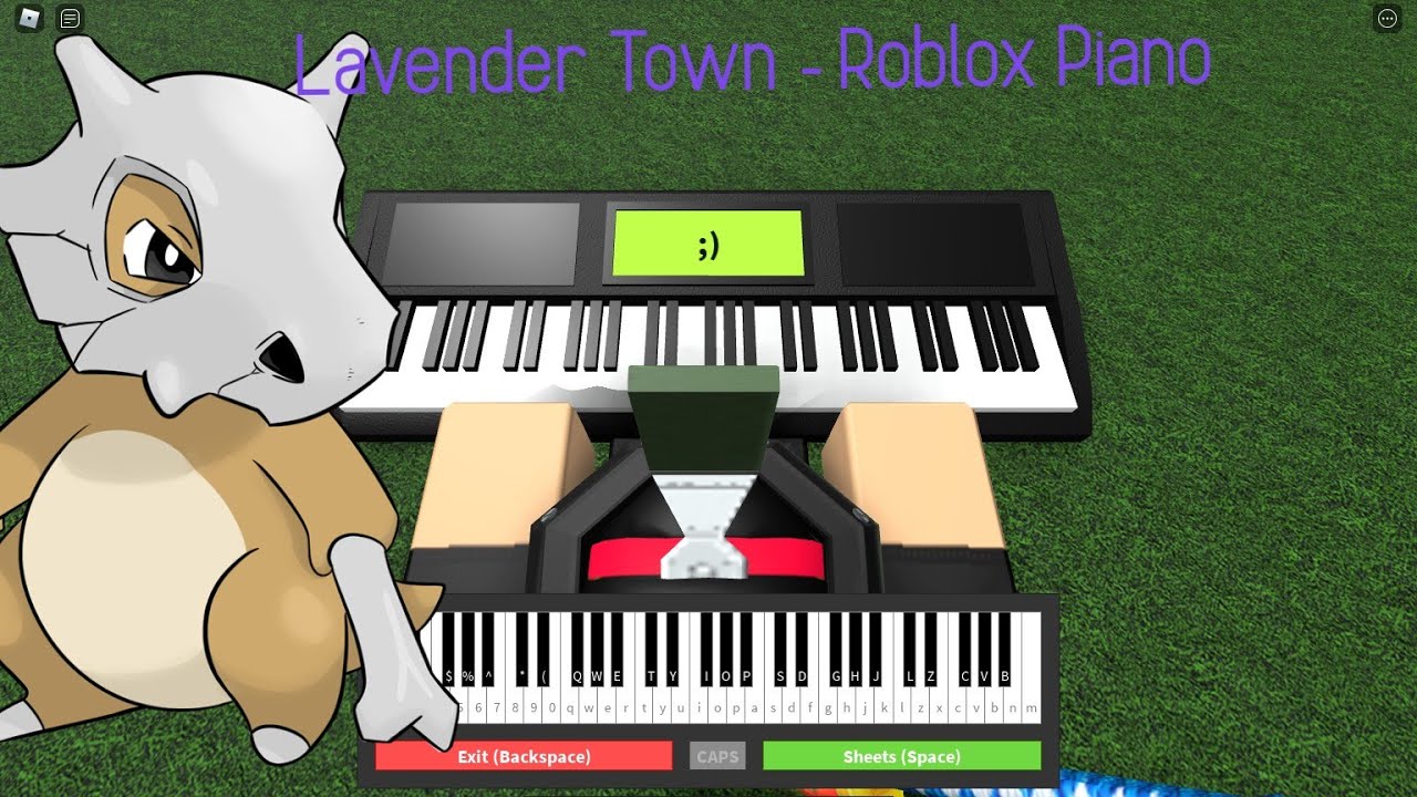 Roblox Piano How To Play Lavender Town Easy Hard Versions Youtube - lavender town roblox piano