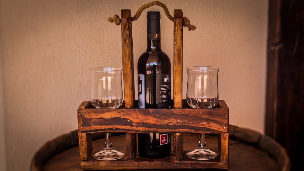 Cambio cortador Falange ▶️ Cómo Hacer un Porta Vinos con Madera de Palet 💡 DIY Wine Holder -  YouTube