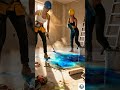 THIS FLOOR IS INSANE 😱 Luxury Aquarium Epoxy Floor#interiordesign  #30x50kagharkanaksha  #timelapse