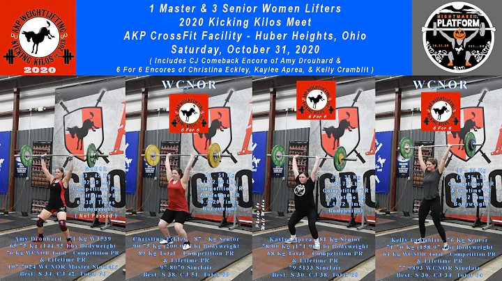 2020 Kicking Kilos,  1 Master 3 Senior Women, WCNO...