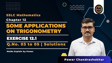 02 | Chapter 12 | Some Applications on Trigonometry | Class 10 | Ex 12.1 | Q.No. 3 and 5 | Solution