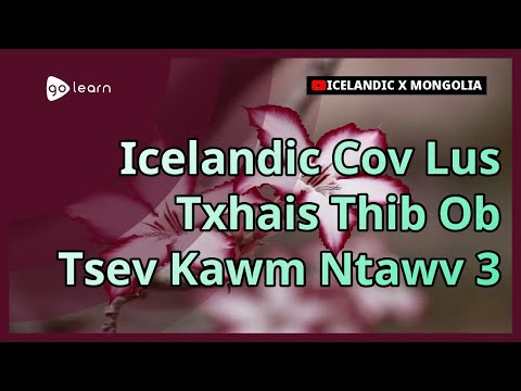 Icelandic Cov Lus Txhais Thib Ob Tsev Kawm Ntawv 3 | Golearn