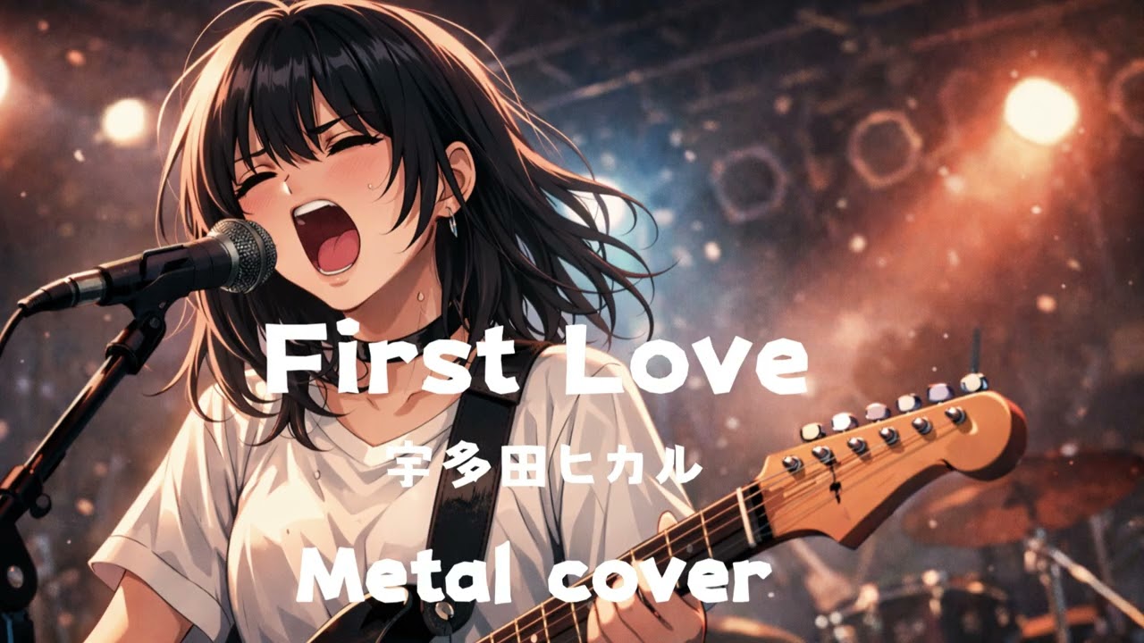 【Metal cover】First love/宇多田ヒカルの曲をAIさんにメタルっぽくカバーしてもらった【AI cover】
