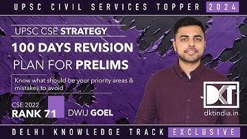 UPSC CSE | 100 days Revision Plan For Prelims 2025 | By Dwij Goel, IAS Batch 2023