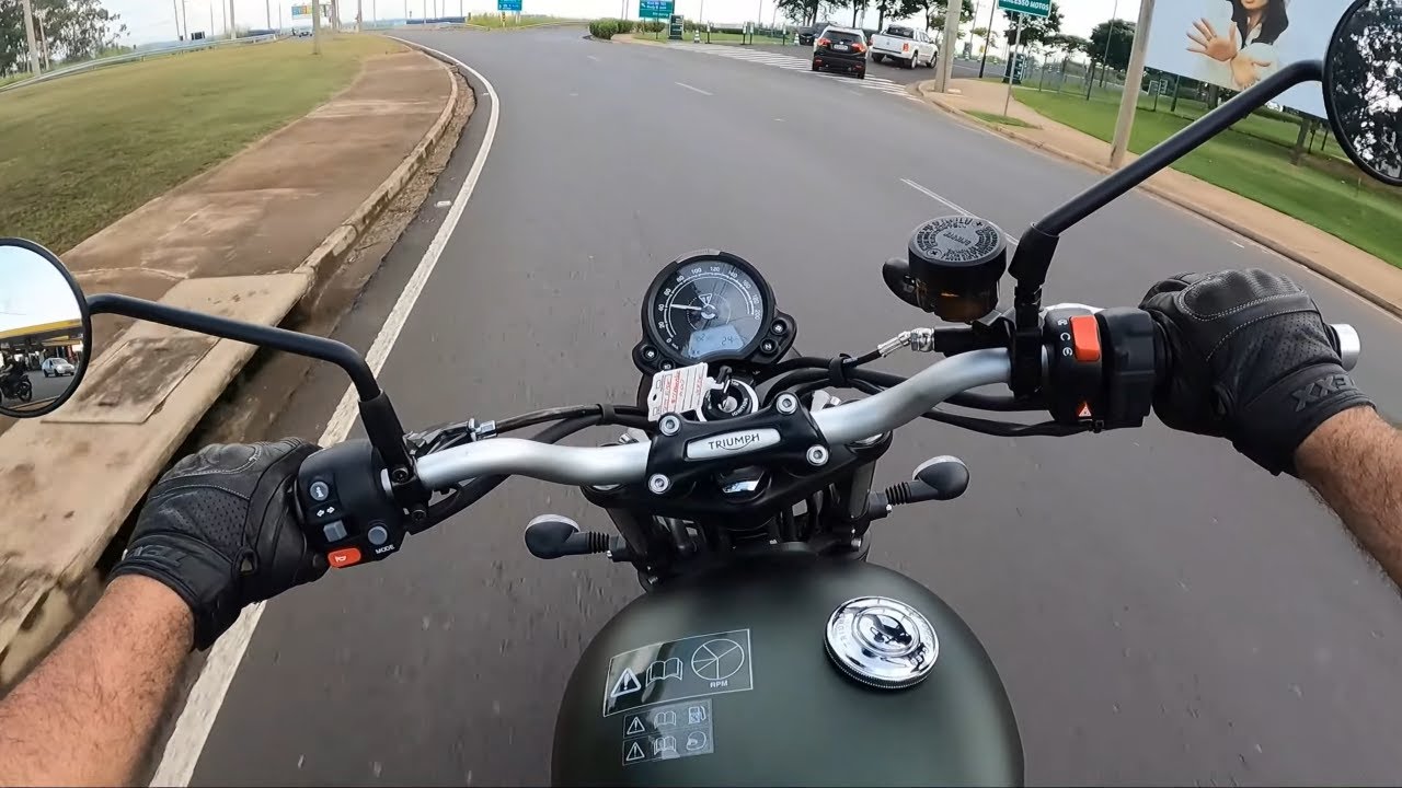 Primeiro rolê com a Triumph Scrambler 900,  eu adorei essa moto!.....