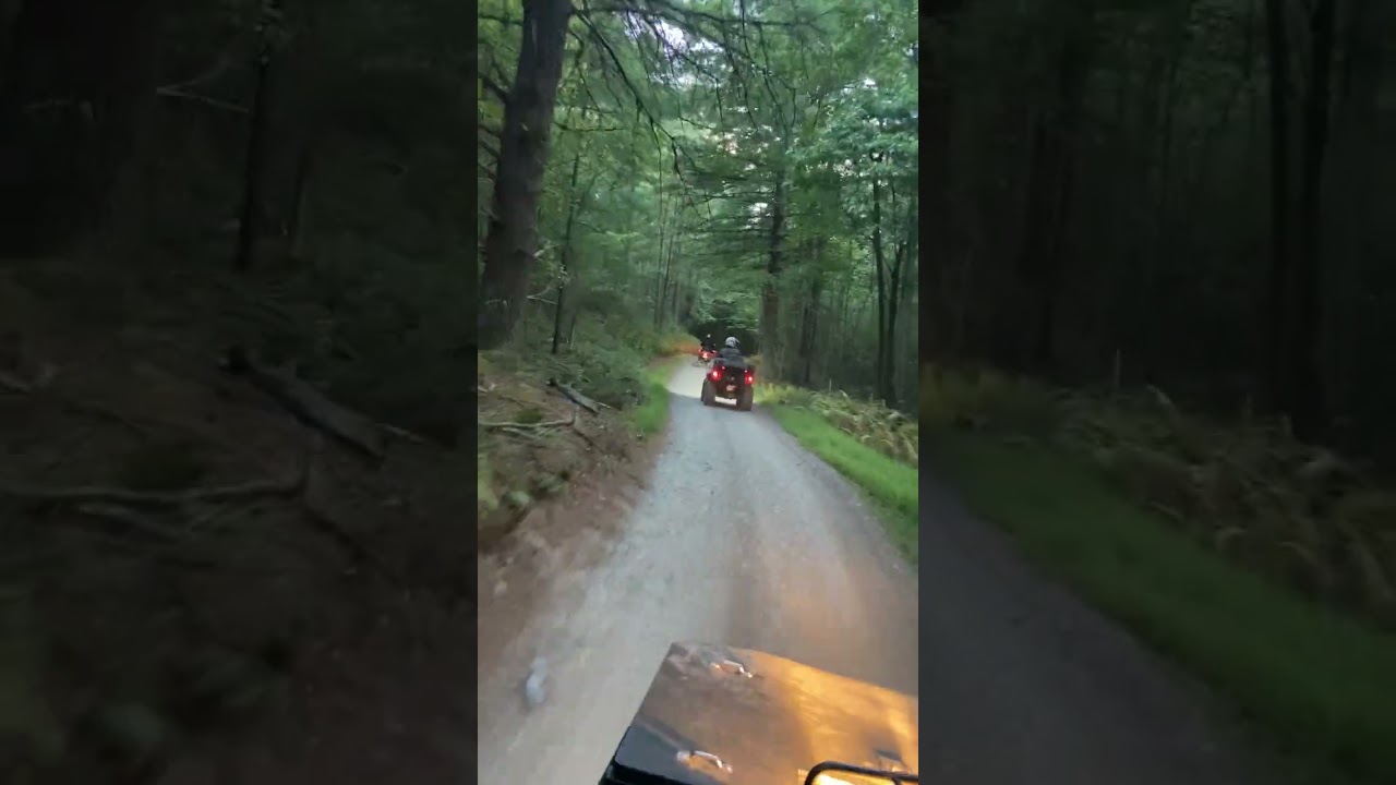 Camping / evening ride at michuax state forest atv trails . On the easy trail