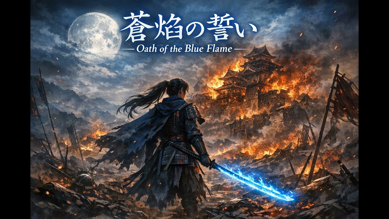 蒼焔の誓い / Oath of the Blue Flame | Epic Japanese Cinematic Song | Samurai Soundtrack