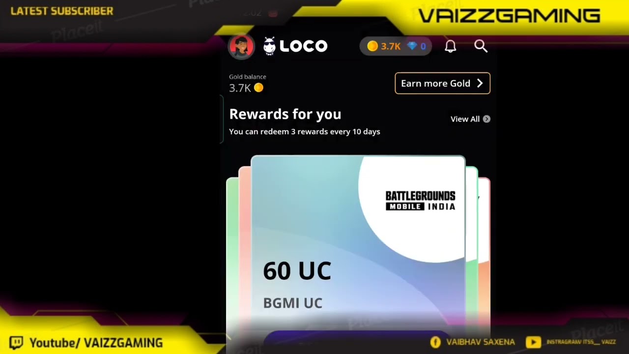 FREE 60UC TRICK || FREE UC REAL WITH PROOF || HOW TO REDEEM UC FROM LOCO || BGMI