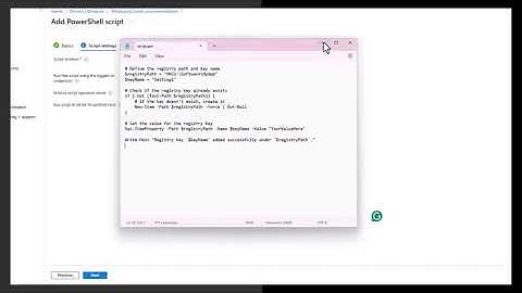 Add a Registry Key to Windows 11 Using Intune