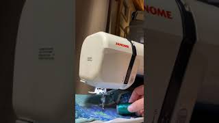 Part2 Machine Embroidery on Janome MC230E, Kitchen towel, single needle flat bed, multi color change