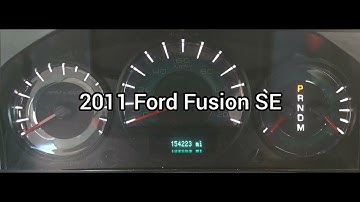 Ford - Fusion - 2011 - SE: Gauge Cluster Startup Sequence